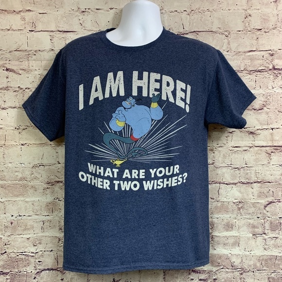 Disney Parks Aladdin Blue Genie Graphic Tee Shirt - Picture 1 of 6